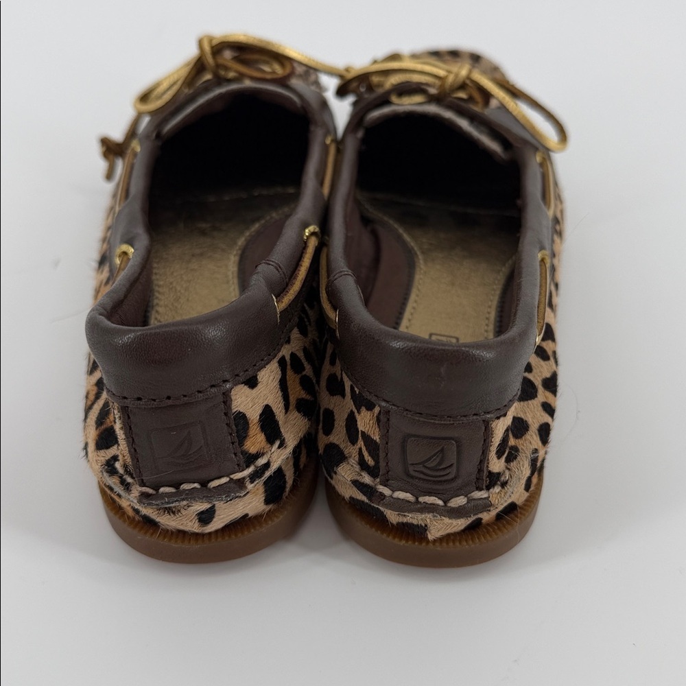 Sperry Top Sider Women's Size 6 Shoes Leopard Print Calf Hair & Leather Slip On - Picture 6 of 11